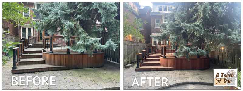 Ipe deck cleaning in midtown Toronto